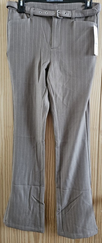 No Boundaries Women's XS 0-2 Bootcut Belted Trouser Pants Light Brown