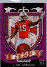 2021 Panini Prizm Draft Picks Collegiate #179 Greg Rousseau Purple Wave