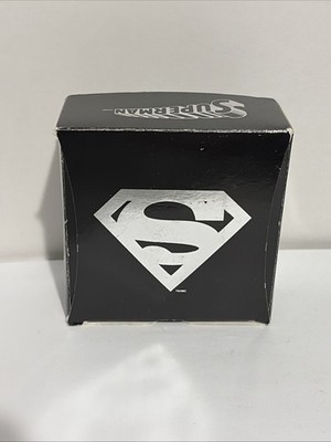 Superman TM & DC Comics Analog Watch w/Black Leather wristband NIB