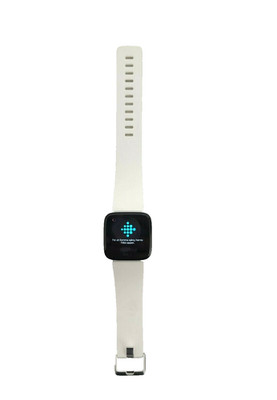 Fitbit Versa SmartWatch Tracker Bluetooth Heart Rate White - No Charger - 