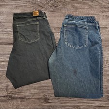Lote de 2 Pantalones de mezclilla para mujer Levi's Signature & Lee Riders lote tiro medio calce ajustado