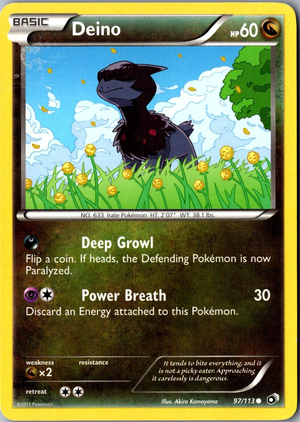 Deino 97/113 Common Legendary Treasures LP Pokemon Card