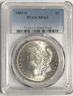 1881 S MORGAN "PCGS MS63" - REV PL,  GEORGOUS COIN, MIRRORS, HIGH PONTS, MORE💥✅