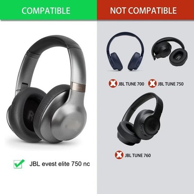 Ohrpolster für JBL Everest Elite 750NC Noise Cancelling Schwarz