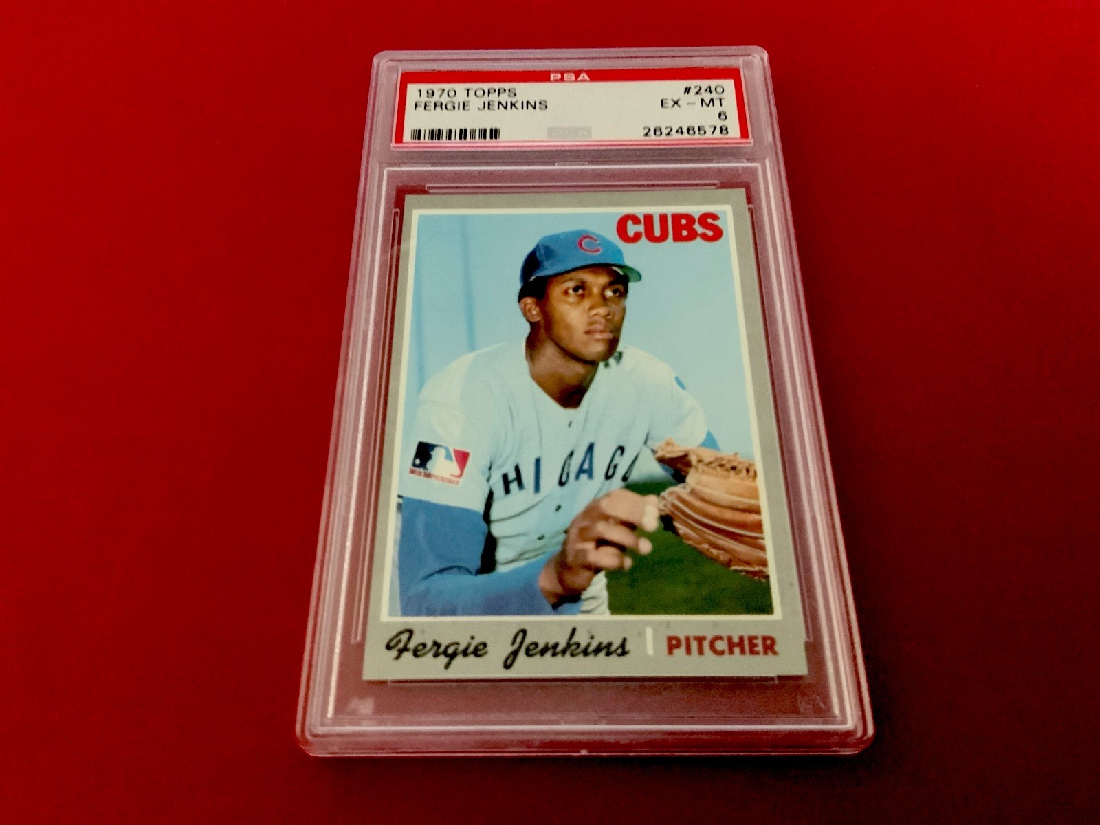 1970 Topps Baseball Card # 240 FERGIE JENKINS  - PSA 6 EX-MT