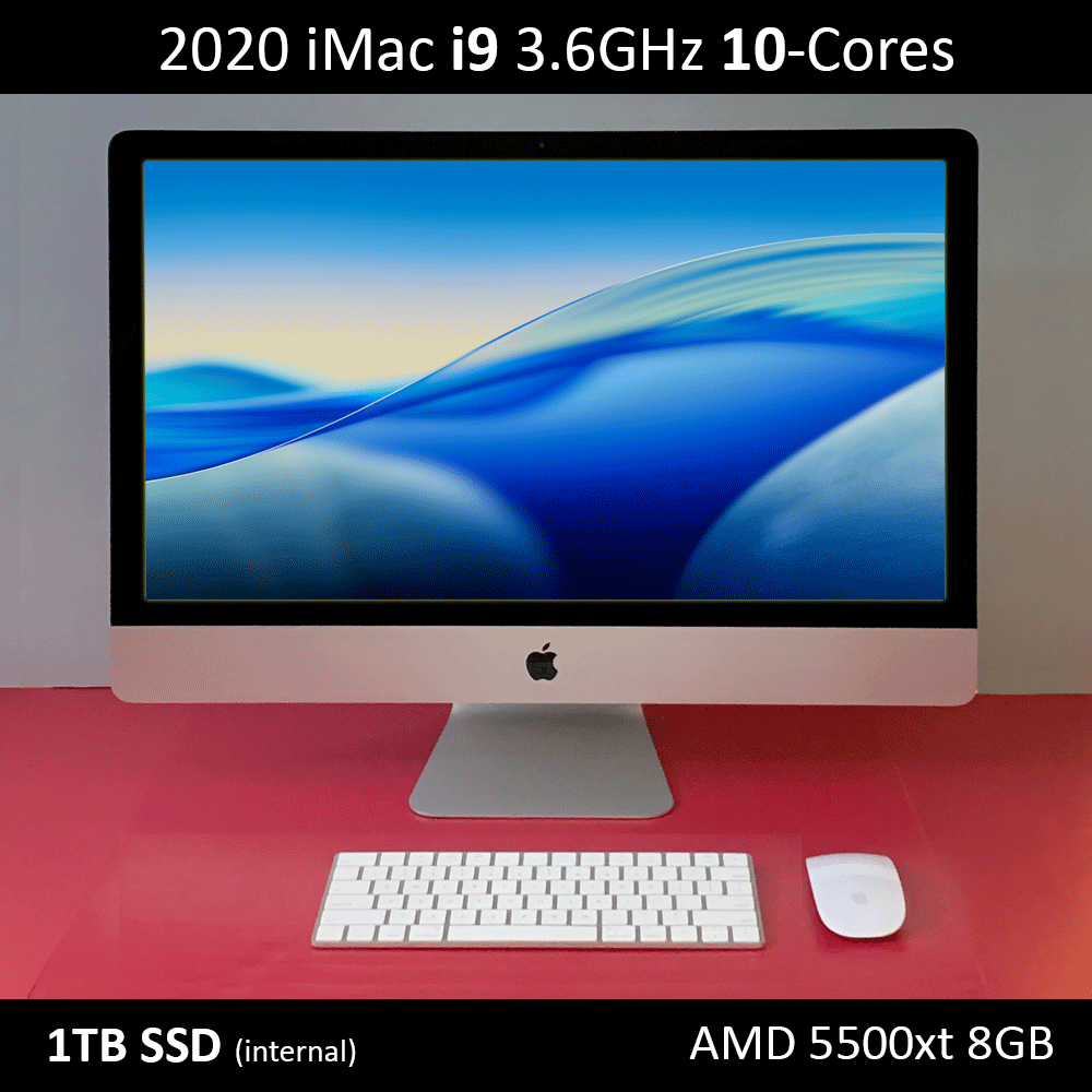 iMac 27インチ 5K 2020 Corei7 32GB SSD 1TB 2020 iMac 27 Inch 5K | 3.6 GHz i9 10-Cores | 1TB SSD | 64GB RAM