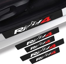 4Pcs Car Door Sill Protector Carbon Fiber Door Entry Guard Scuff Plate Accessori