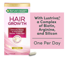 Nature  s Bounty Hair Growth Supplement One Per Day 30 Capsules Biotin