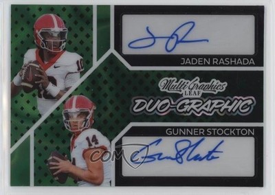 2024 Leaf Eclectic Green Lava /5 Jaden Rashada Gunner Stockton #MDG-27 Auto 3hd