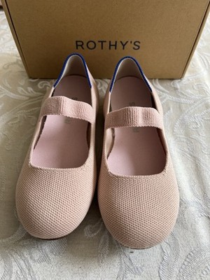 Rothy s Girl Mary Jane Ballerina Pink Soft Holiday Wedding Machine Wash Sz Us 3
