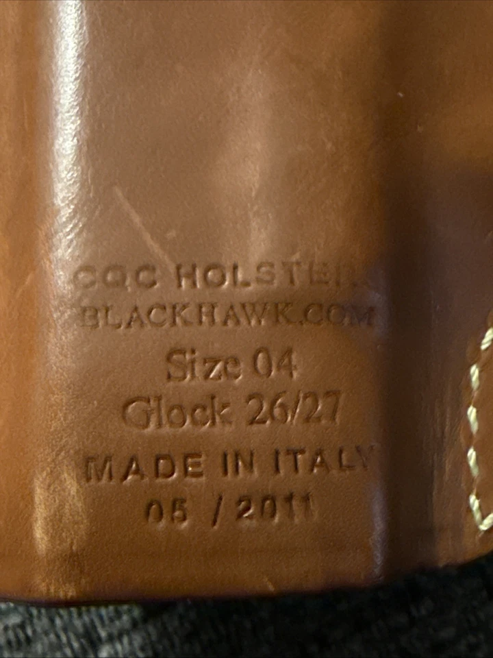 Fundas CQC LH Blackhawk Cuero Marrón TALLA 04 Glock 26/27 Hechas en Italia Foto 2 de 4