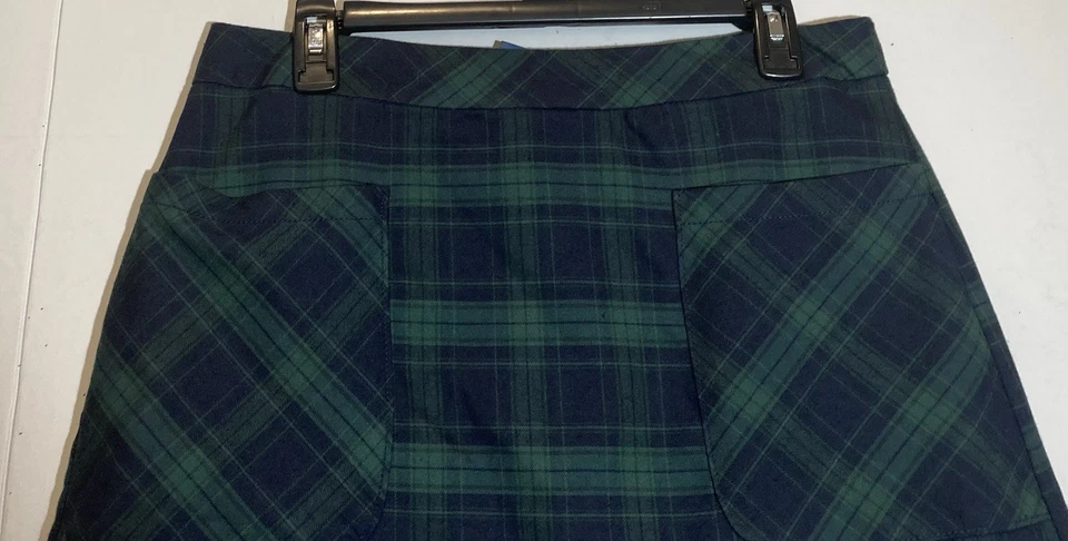 Minifalda Y2K Arizona Jean Co Juniors Talla 13 Verde Marino A Cuadros Preppy Grunge Foto 2 de 4