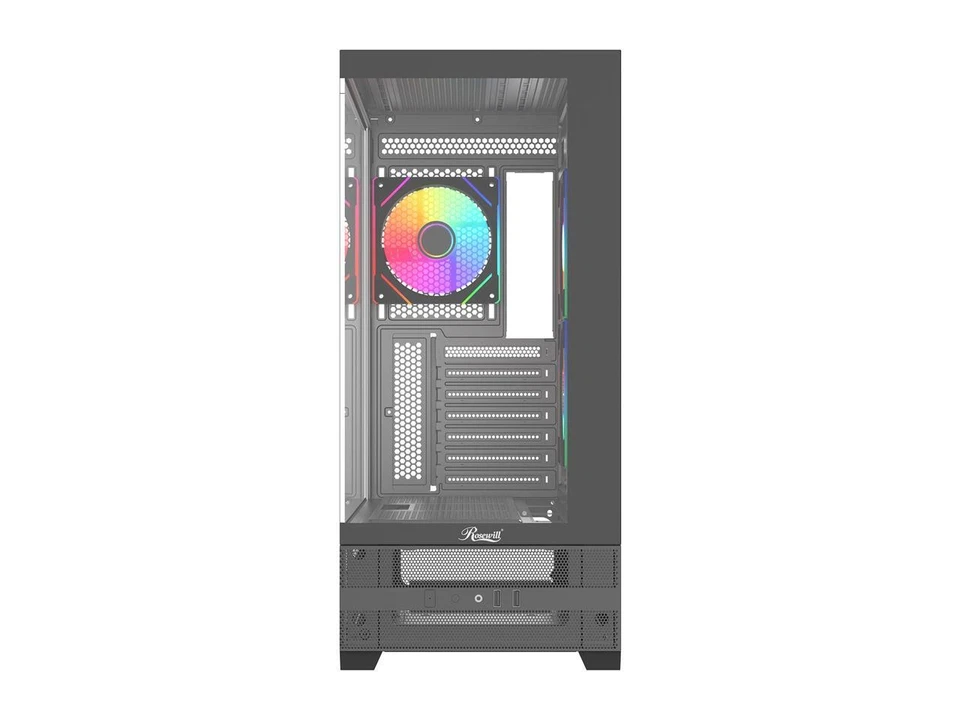 Rosewill ACA501 Mid Tower ATX Gaming PC Computer Case Black, 4 Addressable RGB F - Image 3 of 4