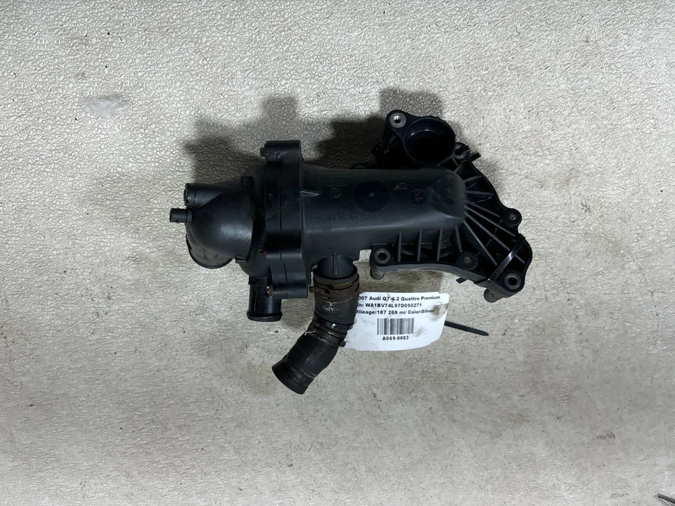 Audi Q7 Quattro 2007-2015 conjunto de bomba de agua motor delantero genuino negro OEM Foto 3 de 4