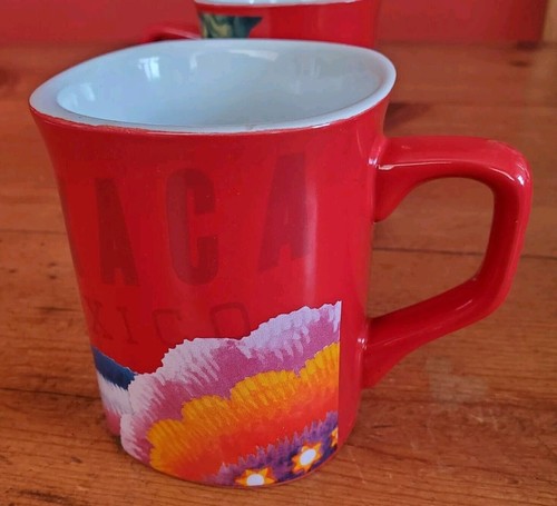 NesCafe Clasico Instant Coffee Mexico Edizione da Collezione Set 4 Tazze Rosso Raro - Foto 7 di 20