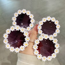 Daisy Glasses Flower Sunglasses Cute Style Decorative Mirrors Flower Sunglasses