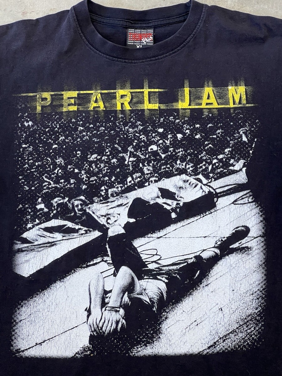 Vtg 1990s Pearl Jam Eddie Vedder T Shirt XL Tee Thunder Tag