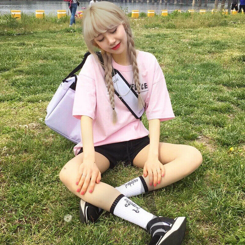 Peluca coreana doble larga trenzada cola de caballo con flequillo rubia anime lolita cosplay Foto 2 de 3