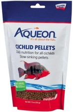Aquarium, Aqueon Medium Cichlid Food Pellets 7.5 oz 