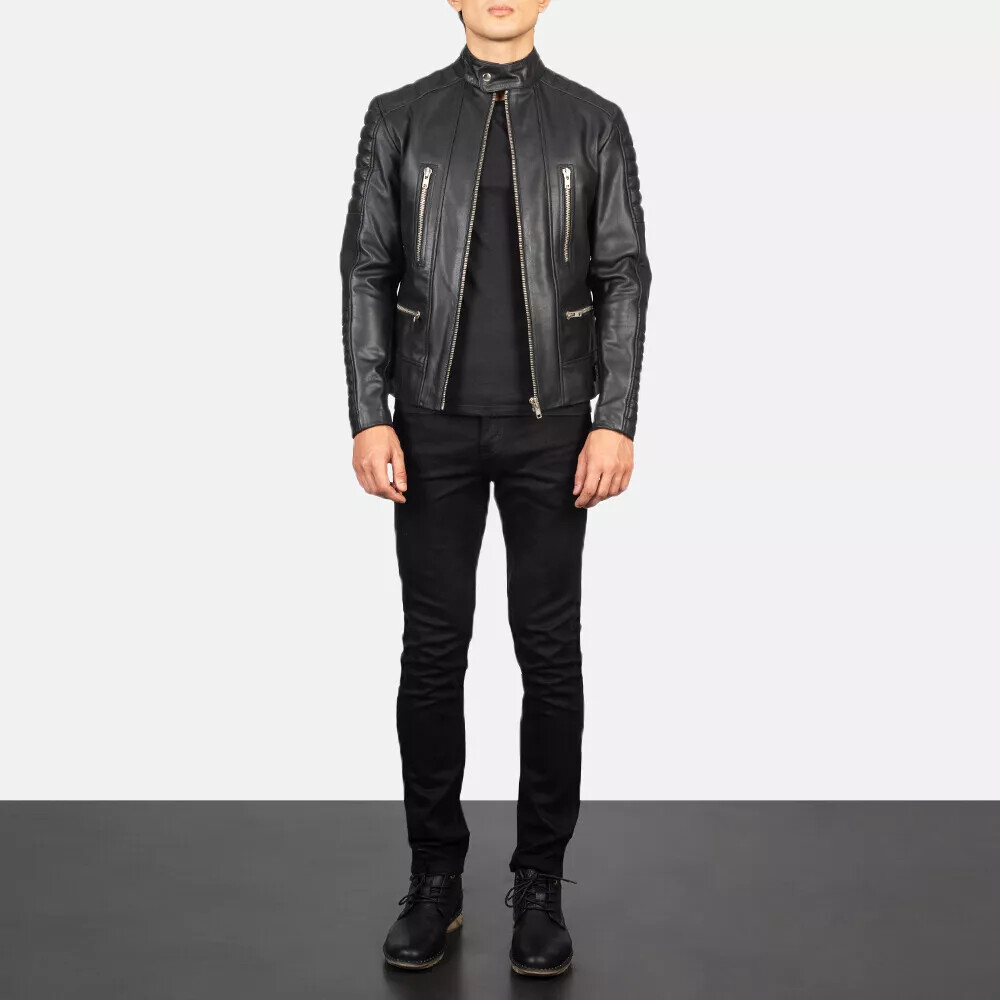 Trendy Black Leather Mens Bomber Lambskin New Exclusive Classic Jacket Lambskin