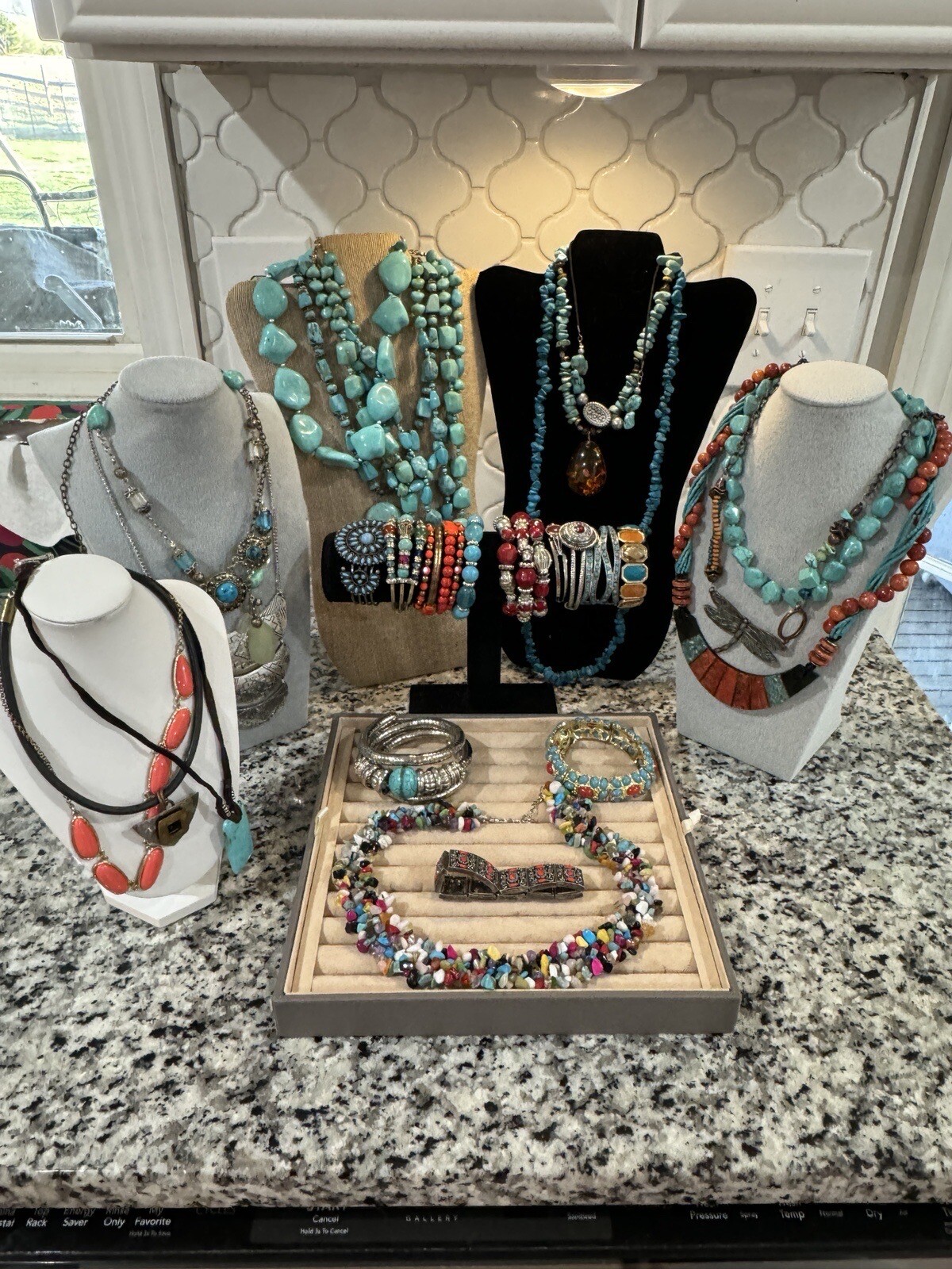 Southwestern Costume Jewelry 28 Pc. Lot Necklace Bracelet Turquoise