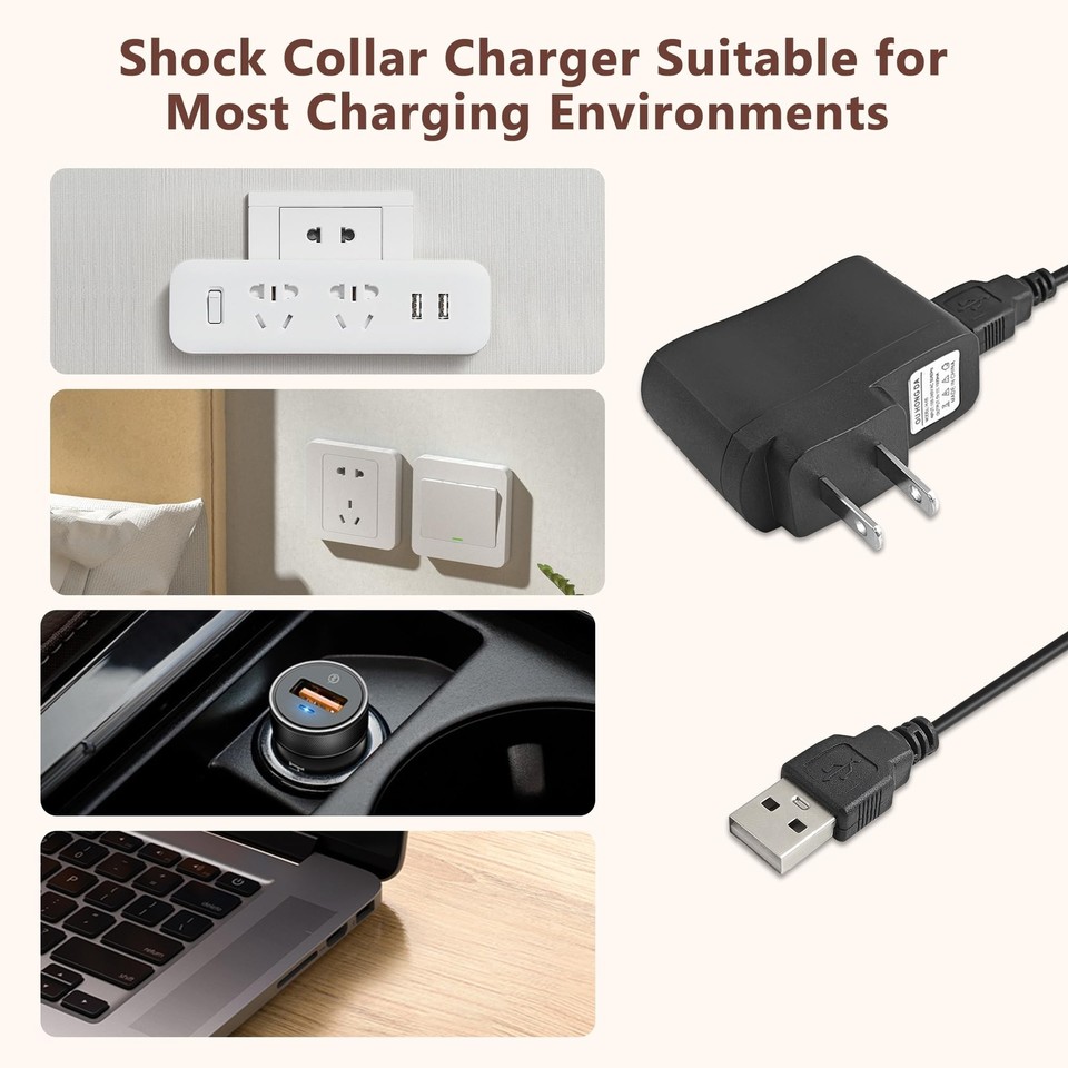 Shock Collar Charger E Collar Charger Compatible with Dogrook, Mini