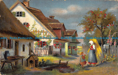 R166742 Painting. House. Postcard. F. E. D. No. 273