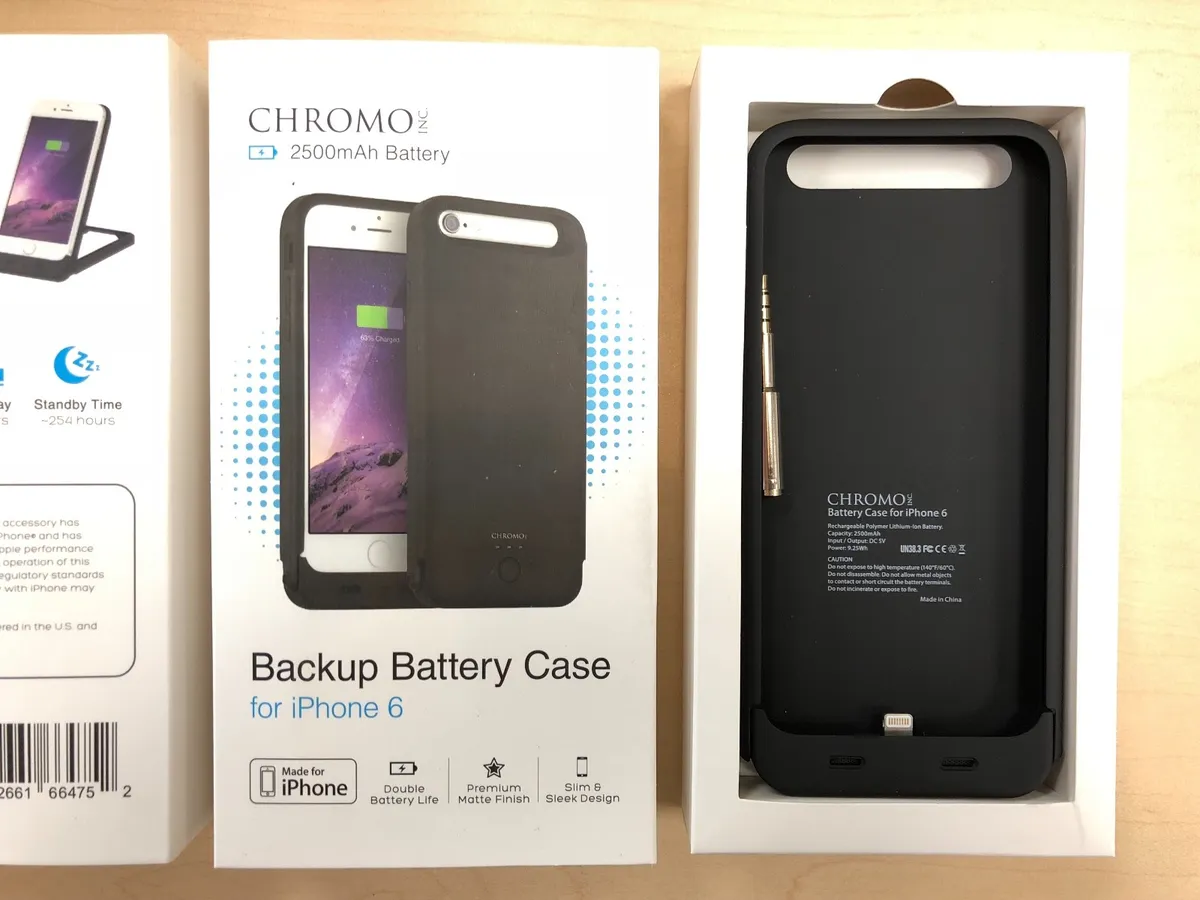 Chromo Rechargeable Battery iPhone 6 6s 2500mAh Black | eBay