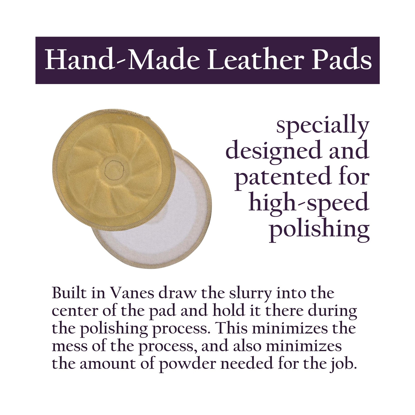 Steve's Polishing Leather Pads for All Natural Stone & Engineered Stone