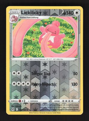 2022 Pokemon Lickilicky 139/196 Lost Origin Reverse Holo Uncommon