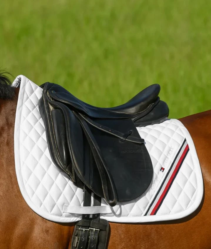 Tommy Hilfiger Equestrian Schabracke Stanford optic white weiß - Bild 4 von 4