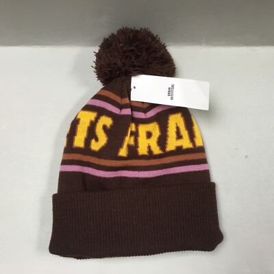 Urban Outfitters iets frans Knitted Bobble Hat Ski Beanie Logo