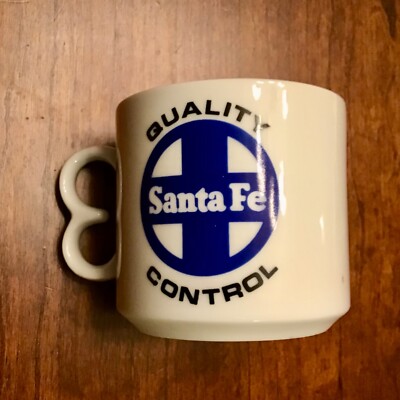 Vintage Santa Fe Eisenbahn Qualitätskontrolle Becher