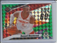 RUSSELL WESTBROOK 2019-20 PANINI MOSAIC GIVE AND GO GREEN PRIZM #11