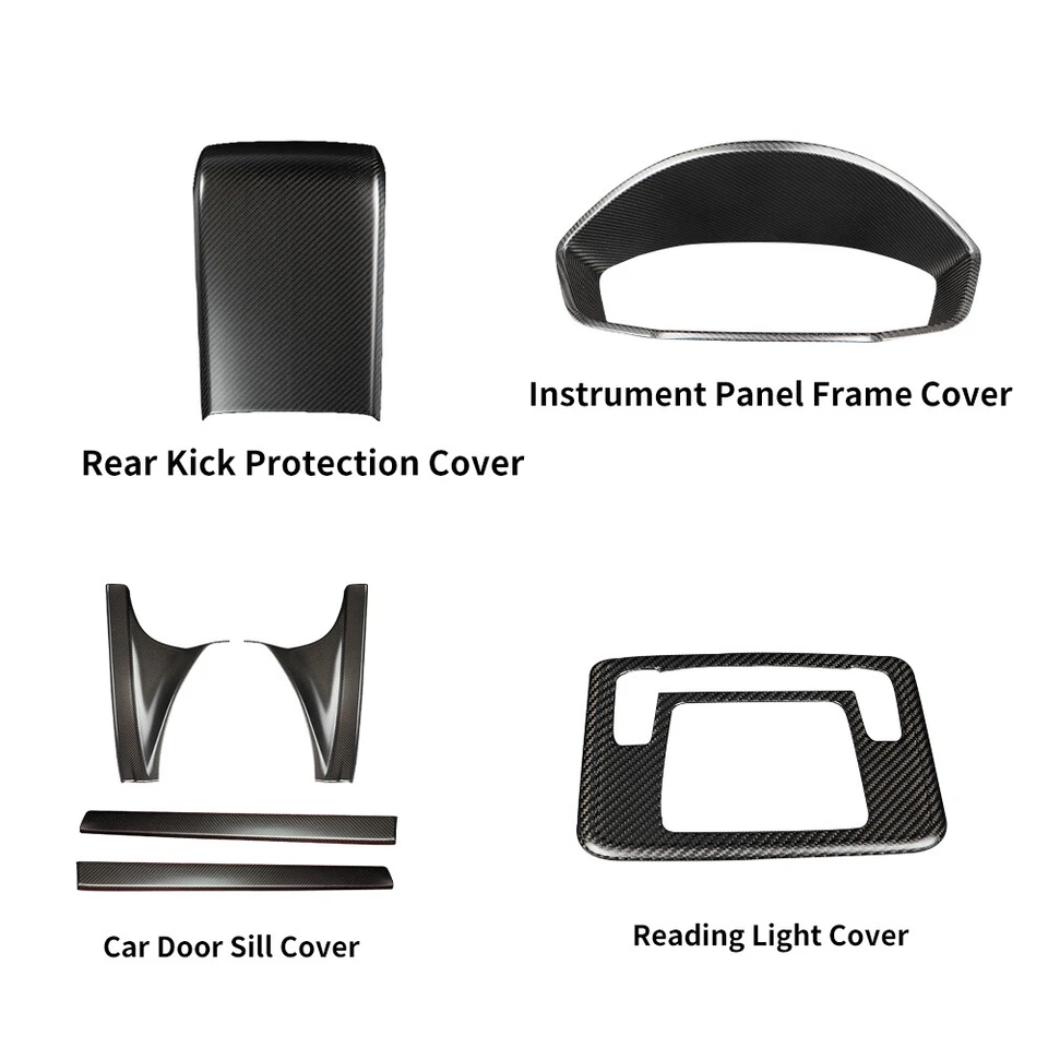 Fundas interiores de fibra de carbono seca para Honda 11th Civic Type R FL5 2023+ Foto 3 de 4