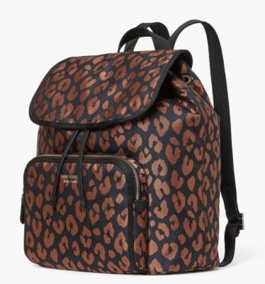 S Kate Spade Sam Leopard Nylon Medium Backpack K4463 Cheetah NWT Leopardo $198 Kate Spade Chelsea Medium The Little Better Nylon Backpack  main image 3