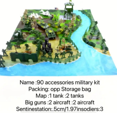 Kinder Spielzeug Set Spielzeugsoldaten Militärbasis 90 Teile