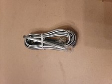 TELEPHONE LINE CORD CABLE RJ12/RJ11 DSL MODEM FAX PHONE SILVER - NEW
