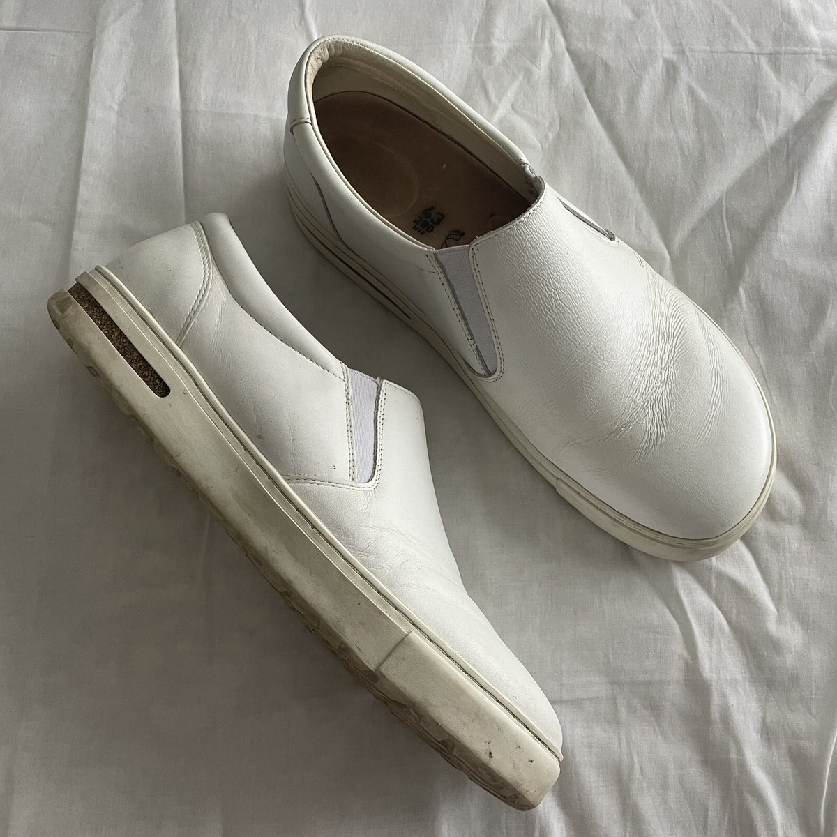 Birkenstock Oswego Mens 43 US 10 Reg White Casual Slip On  display picture 3