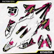 White & Pink Enigma Racing Graphics Kit fits 19-24 Suzuki RMZ250 Decal RMZ 250