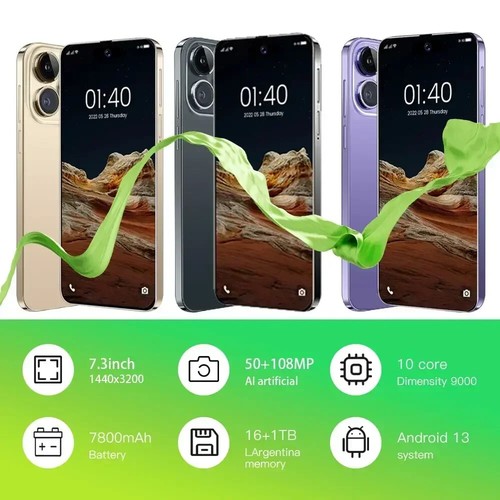 Original For Brand Smartphone 6.7 inch New XS15 Pro Max Full Screen 4G 5G Cell - Afbeelding 2 van 15