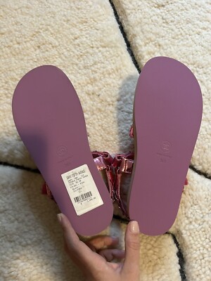 Chanel Metallic Pink Chain Dad Sandals NWB 36.5 | eBay