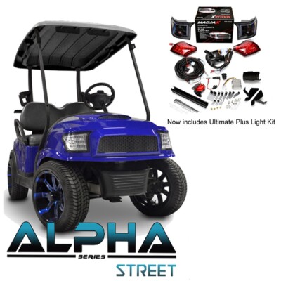 Club Car Precedent/Onward/Tempo ALPHA Street Body Kit in Blue with Ultimate Plus