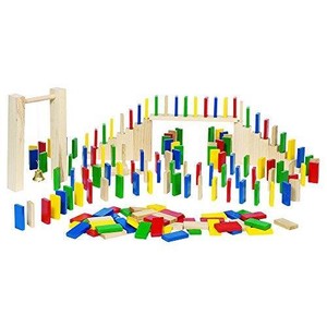 Toys Pure Balance Tactile Wooden Domino Rally 250 Bricks ...