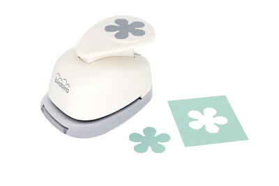 Bira Craft 1 inch Flower 3 Shape Lever Action Craft Punch for Paper Crafting 