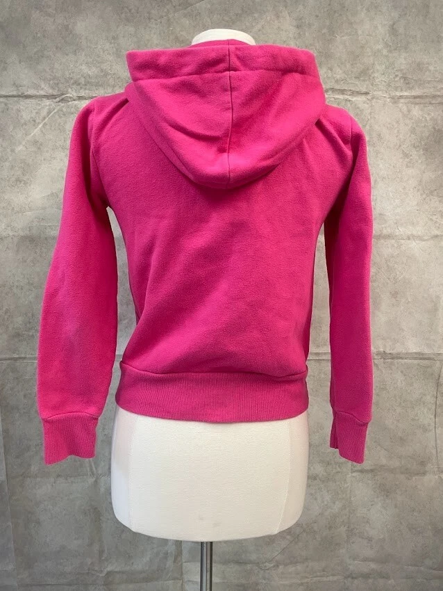 Sudadera con capucha para mujer Faded Glory rosa cremallera completa talla S (4-6) Foto 3 de 4