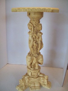 RARE HAND-CARVED SMALLTABLE SCULPTURE BUDDHIST SOAP STONE ANCIENT