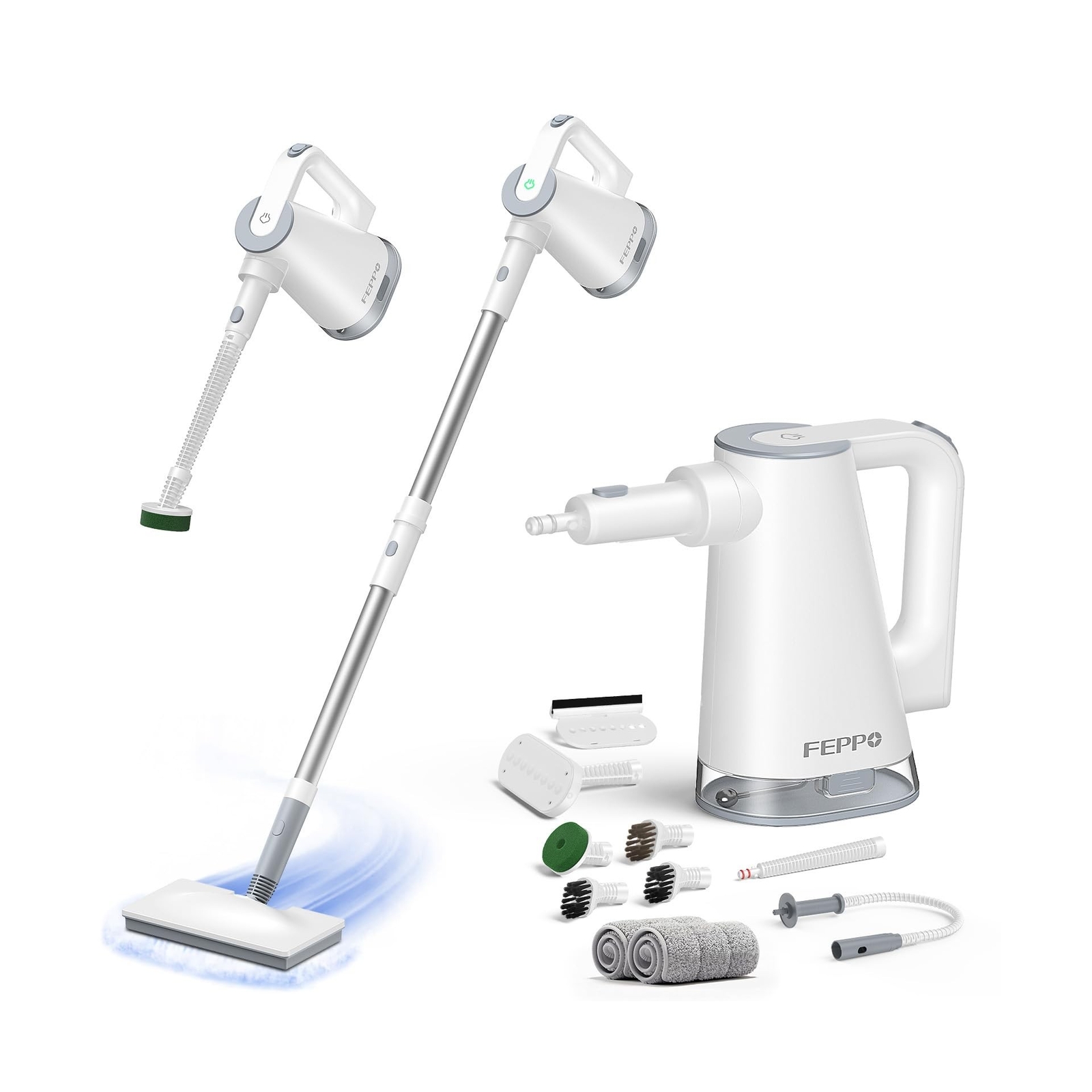 FEPPO Steam Mop with Detachable Handheld Steam Cleaner for Home and Floor Cle...-image