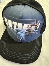 Batman Six Flags Snapback Hat Cap Black  Blue Graphic Logo