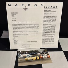 TEAM MARCOS LM600 GT2 1996 BPR GT SILVERSTONE 4 HOURS PRESS RELEASE WITH PHOTO